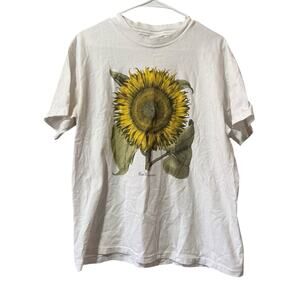 The Nature Company Hanes Beefy T Shirt White Single Stitch USA Size Large Floral